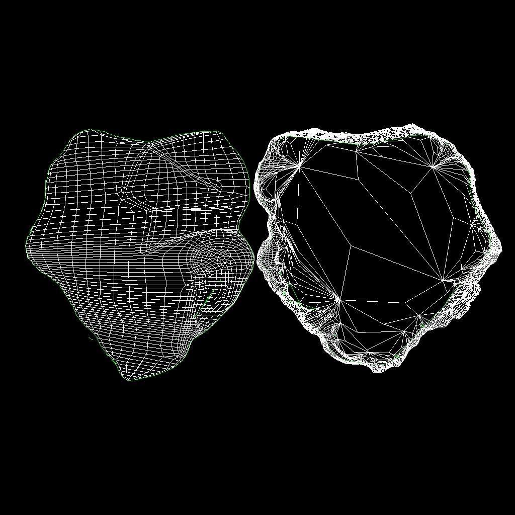 3D wireframe of warrior foot soldier shard