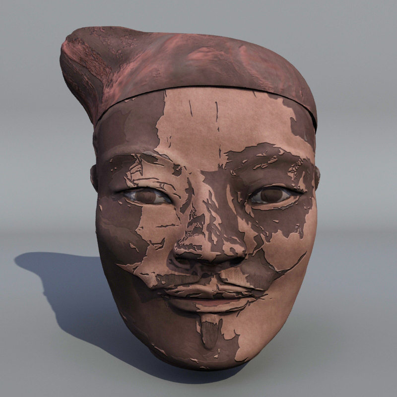Revised warrior head with eye detail