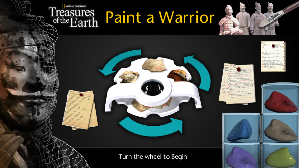 Early screen concept for the Paint a Warrior interface