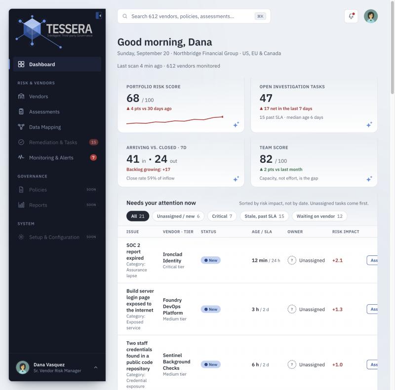 Tessera — AI-Assisted Vendor Risk Management